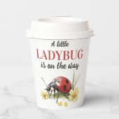 Rustic Garden Daisy Little Ladybug Baby Shower 紙コップ (裏面)