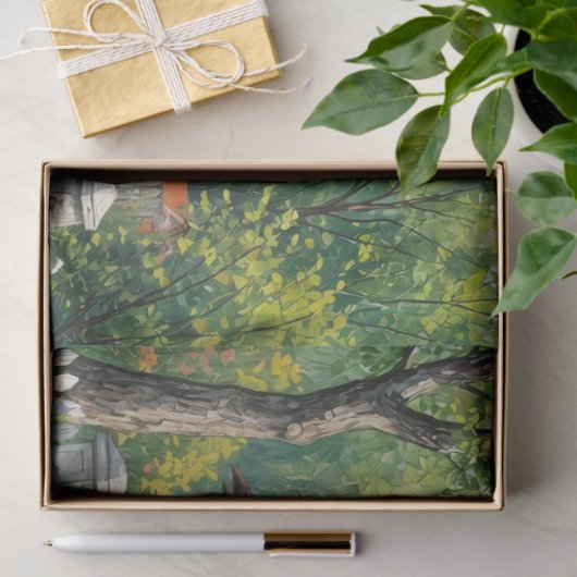 Rustic garden floral 薄葉紙 (ギフト)