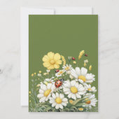 Rustic Garden Floral A Little Ladybug Baby Shower 招待状 (裏面)