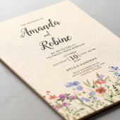 Rustic Garden Floral Wildflower Wedding 招待状
