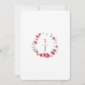 Rustic Garden Poppy & Lavender Watercolor Wedding 招待状 (裏面)
