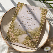 Rustic Garden Vineyard Wedding 出欠カード