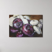 Rustic Garlic and Onion Still Life – Fine Art キャンバスプリント (正面)