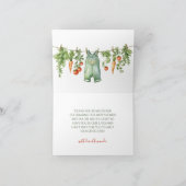 Rustic Gender Neutral Little Sprout Baby Shower サンキューカード (内部)