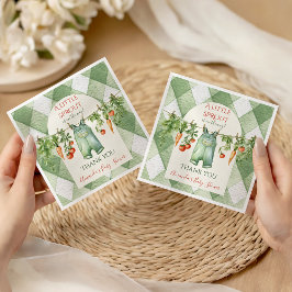 Rustic Gender Neutral Little Sprout Baby Shower スタンダードランチョンナプキン