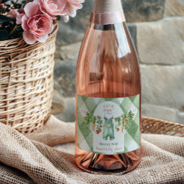 Rustic Gender Neutral Little Sprout Baby Shower スパークリングワインラベル