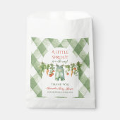 Rustic Gender Neutral Little Sprout Baby Shower フェイバーバッグ (正面)