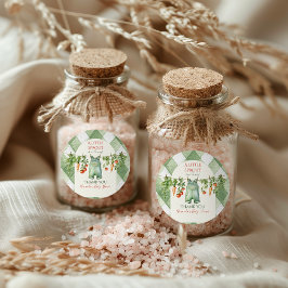 Rustic Gender Neutral Little Sprout Baby Shower ラウンドシール