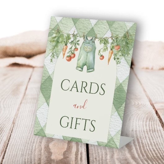 Rustic Gender Neutral Little Sprout Baby Shower 台座サイン