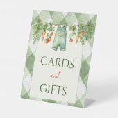 Rustic Gender Neutral Little Sprout Baby Shower 台座サイン (正面)