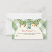 Rustic Gender Neutral Sprout Baby Shower Diaper ノートカード (正面)