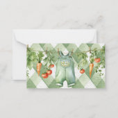 Rustic Gender Neutral Sprout Baby Shower Diaper ノートカード (裏面)
