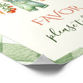 Rustic Gender Neutral Sprout Baby Shower Favor ポスター (角)