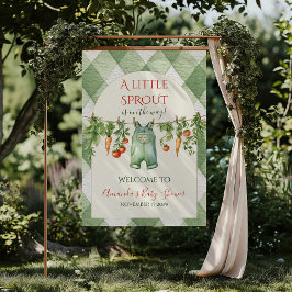 Rustic Gender Neutral Sprout Baby Shower Welcome ポスター