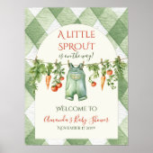 Rustic Gender Neutral Sprout Baby Shower Welcome ポスター (正面)