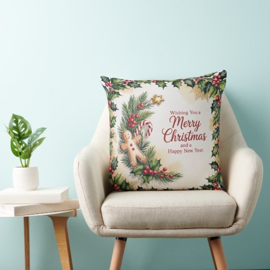 Rustic Gingerbread Holiday" クッション (椅子)