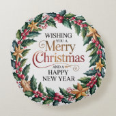 Rustic Gingerbread Holiday ラウンドクッション (裏面)