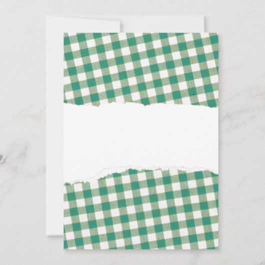 Rustic Gingham Ramadan Iftar Dinner Picnic 招待状 (裏面)