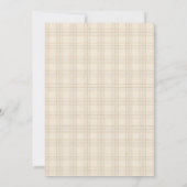 Rustic Gingham Tent A Little Sprout Baby Shower 招待状 (裏面)