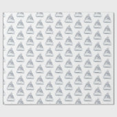 Rustic Glitzy Silver Santa Hats Christmas ラッピングペーパー (フラット)