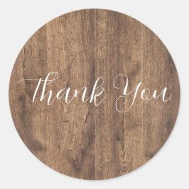 Rustic Gold Eucalyptus & White Floral Wedding ラウンドシール