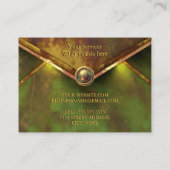 Rustic Gold Handyman Services Verde Green Rust 名刺 (裏面)