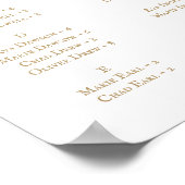 Rustic Gold Horizontal Alphabetical Seating Plan ポスター (角)