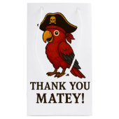 Rustic Gold Pirate Parrot スモールペーパーバッグ (裏面)