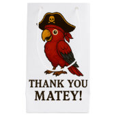 Rustic Gold Pirate Parrot スモールペーパーバッグ (正面)