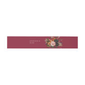 Rustic Gold, Purple & Blush Pink Floral 4 v2 Berry 招待状ベリーバンド (フラット)