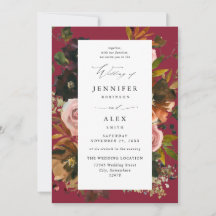 Rustic Gold, Purple, & Pink Floral 4-Berry ウェディング