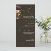 Rustic Gold, Purple, & Pink Floral 4 Brown Tall メニュー (スタンド正面)