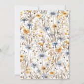 Rustic Golden Field Baby Shower 招待状 (裏面)