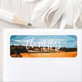 Rustic Golden Field Sunlit Country Photography ラベル (インサイチュ)