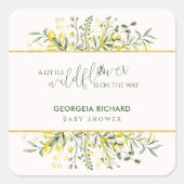 Rustic Golden Frame Wildflower on the way  Sticker スクエアシール (正面)