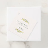 Rustic Golden Frame Wildflower on Way Baby Shower フェイバータグ (インサイチュ)