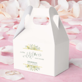 Rustic Golden Frame Wildflower on Way Baby Shower フェイバーボックス