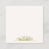 Rustic Golden Frame Wildflower Thank You エンクロージャーカード (裏面)