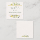 Rustic Golden Frame Wildflower Thank You エンクロージャーカード (正面/裏面)