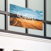 Rustic Golden Wheat Field Sunlit Country Summer 横断幕 (ビルの外側)