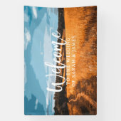 Rustic Golden Wheat Field Sunlit Country Summer 横断幕 (縦)