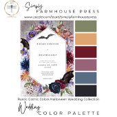 Rustic Gothic Colors ハロウィン ウェディング No Dinner オールインワン招待状