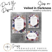 Rustic Gothic Colors ハロウィン ウェディング No Dinner オールインワン招待状