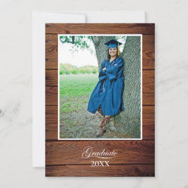 Rustic Graduation Party Invitation string lights 招待状