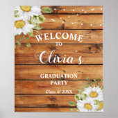 Rustic Graduation  welcome sign ポスター (正面)