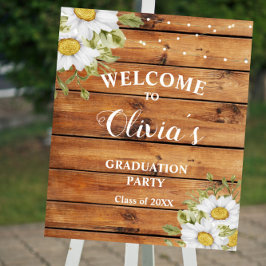 Rustic Graduation  welcome sign ポスター