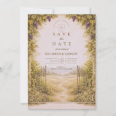Rustic Grape Garden Countryside Wedding セーブザデート (正面)