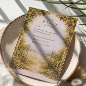 Rustic Grape Garden Countryside Wedding 出欠カード