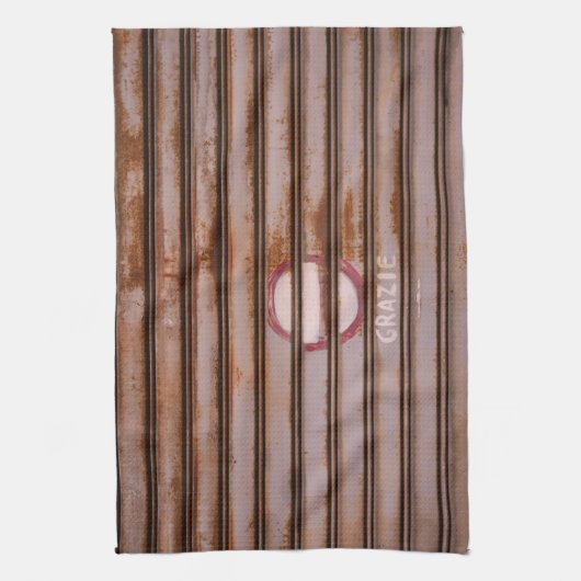 Rustic Grazie Shutter Napoli 1 キッチンタオル (縦)