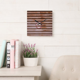 Rustic Grazie Shutter Napoli 1 スクエア壁時計